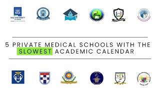 FIVE 5 Accredited PRIVATE Medical Schools in NIGERIA with the SLOWEST Academic Calendar [upl. by Yerhpmuh]