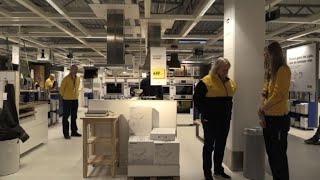 Minute of silence in a Swedish IKEA after founders death [upl. by Egroej]