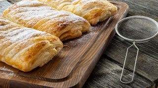 Quick Puff Pastry Apple Strudel [upl. by Asilram]