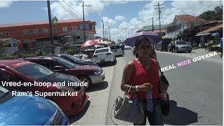 Walking up New Road Vreed en hoop inside Rams Supermarket Guyana HD [upl. by Arline483]