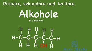 Primäre sekundäre und tertiäre Alkohole  in 3 Minuten [upl. by Nanoc162]