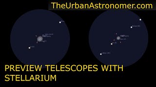 Comparing Telescopes with Stellarium Celestron Astromaster 130 vs Powerseeker 127 [upl. by Ecikram]