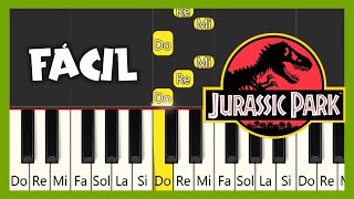 JURASSIC PARK  PIANO TUTORIAL FÁCIL CON NOTAS [upl. by Lilllie288]