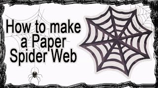 Super easy paper spider web for Halloween [upl. by Jaella]