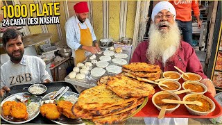 24 Carat Indian Street Food Punjab  Mr Singh ka Incredible Nashta Makhani Paratha Tandoori Dal [upl. by Nayek]