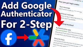 How to Add Google Authenticator to Facebook  Easy TwoFactor Authentication Setup For FacebookFB [upl. by Abbey483]