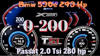 Vw Passat 20 Tsi 280 hp 4motion VS Bmw 530E G30 20 293 Hp 0200 [upl. by Aziza]