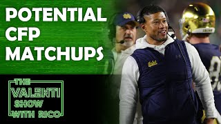 Potential College Football Playoff Matchups  The Valenti Show with Rico [upl. by Sema]