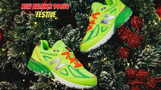 NEW BALANCE 990V4 FESTIVE [upl. by Nnylatsyrk570]