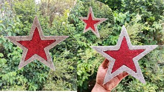 Star Making With Thermocol  Thermocol Craft Ideas  Christmas Star [upl. by Kruter636]