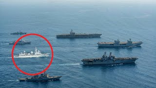 Chinese SPY Ship FOLLOWS a US Navy Carrier Group Then THIS Happened [upl. by Isewk]