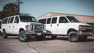 Ford Econoline Van Build Vs Chevy Express Van Build [upl. by Luckett901]