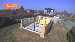 Montage van de houtskelet kijkwoning in De Pinte timelapse [upl. by Lucilia996]