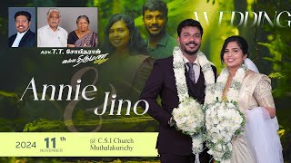 🔴🅻🅸🆅🅴  Wedding  Dr Annette amp Dr J L Jino  CSI Church Muthalakurichy  11 November 2024 930 am [upl. by Bevin]