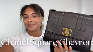 Chanel Square Chevron Bag Review [upl. by Esilram]