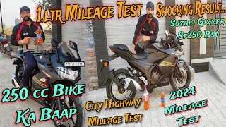 Suzuki Gixxer Sf250 Bs6 Mileage Test Video 2024😍 City Traffic Highway😳250 cc Bike Ka Baap [upl. by Mohun107]