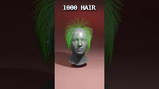 Hair Particles 100 vs 10000 hairblender simulation hair hairsimulation blendertutorial [upl. by Con]