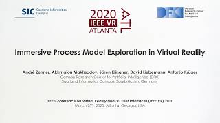 Talk Immersive Process Model Exploration in Virtual Reality IEEE VR 2020 [upl. by Arnoldo]