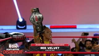 ROH Death Before Dishonor 2024  Red Velvet Wins The ROH Womens World Television Title [upl. by Aihtnamas]