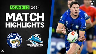 NRL 2024  Eels v Sharks  Match Highlights [upl. by Annazus456]