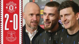 Ten Hag Maguire And De Gea React To Everton Victory 🔥  PostMatch Reaction [upl. by Ynettirb291]