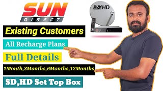 Sun Direct DTH All Recharge Plans Full Details in Telugu  Sun Direct Recharge Plans List in Telugu [upl. by Yam]