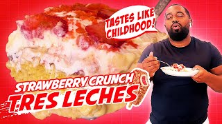 The BEST Strawberry Tres Leches [upl. by Ahsiekin265]