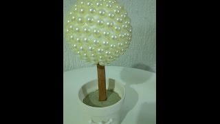 DIY como fazer uma topiaria de pérola [upl. by Nomrej]