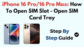 iPhone 16 Pro16 Pro Max How To Open SIM Slot  Open SIM Card Tray [upl. by Ahtebat]