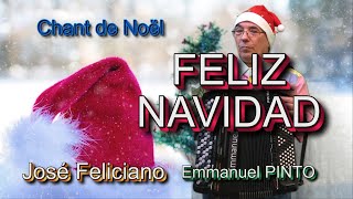 FELIZ NAVIDAD  José Feliciano  Christmas Song  Chant de Noël  Instrumental avec paroles VM083 [upl. by Joacimah303]