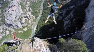 Gorges du Verdon  Rope jump 240m [upl. by Xenophon766]