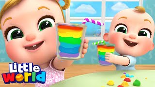 Rainbow Playdough Color Song  Kids Songs amp Nursery Rhymes by Little World [upl. by Brew]