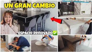 ÁREA DEL COMEDOR RENOVADA✅️Ya quedo lista la Barra Nos llegaron los Bancos [upl. by Tera]