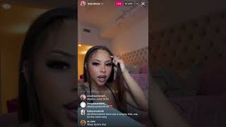 LENA DAVIS INA BAD MOOD WHILE DOING HER HAIR ON INSTAGRAM LIVE 0625 [upl. by Schweitzer]