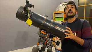 Celestron  AstroMaster 130EQMD فتح صندوق تلسكوب استروماستر 130 الاستوائي [upl. by Rehposirhc]