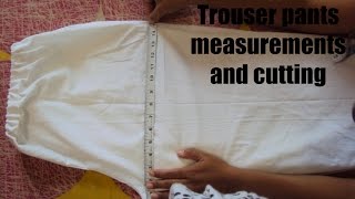 HOW TO MAKE TROUSER PANTS measurement and cutting [upl. by Faucher836]