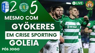 ALERTA CM  SPORTING VENCE EM VIZELA MESMO COM GYÖKERES EM CRISE 🟢⚪ RESUMO VIZELA 25 SPORTING 🦁 [upl. by Iiette144]