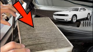 How To Replace Cabin Air Filter On A 20082022 Dodge Challenger [upl. by Helbona]