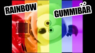 Gummibär RAINBOW 6 Gummy Bear Song Language Versions in 1 Video [upl. by Adiuqal]