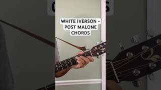 How to Play “White Iverson” by Post Malone  Easy Guitar Chords Tutorial [upl. by Ahsratan]