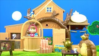 Maşa ile Koca Ayı Dev 2 Katlı Ağaç Evde Gizli Toybox Sürpriz Oyuncak Açtı Pretend Play With Toys [upl. by Ytsirt811]