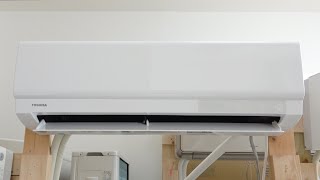 【Gold Heat Exchanger】Toshiba Air Conditioner Indoor Unit RASJ401PBK Appearance and Running [upl. by Yenahc177]