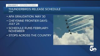 Air Force Thunderbirds release their 2024 Air Show Schedule [upl. by Ecyla]