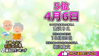 【相性占い】年齢と共に裕福になる人 誕生日占いランキングTOP183 [upl. by Keily542]