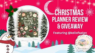 🎄Christmas Planner Review amp Giveaway⛄ kellofaplan only open to US residents GIVEAWAY CLOSED [upl. by Spohr]