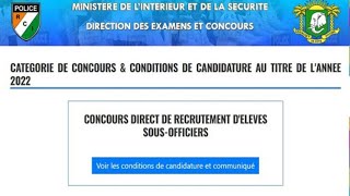 Concours De Police 2022 Ouvert  Calendrier Procédure Et Conditions De Candidature  SousOfficier [upl. by Ahsita]