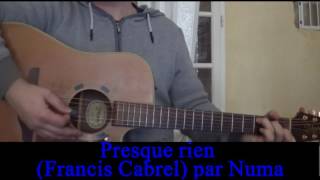 Presque rien Francis Cabrel reprise guitare voix 1999 [upl. by Aihpos]