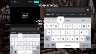 How to do “word by word text” in capcut  capcut tutorial [upl. by Accemahs]