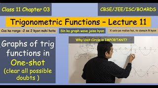 Class 11 Chapter 03 I Trigonometric functions 11 Graph of trig functions 1shot CBSEJEEBOARDS [upl. by Nylra]