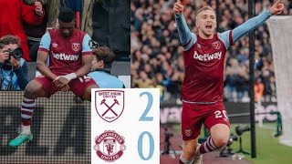 West Ham Vs Manchester United 20 EPL highlights 2023  Kudus goal vs Manchester United  Bowen goal [upl. by Sinne]